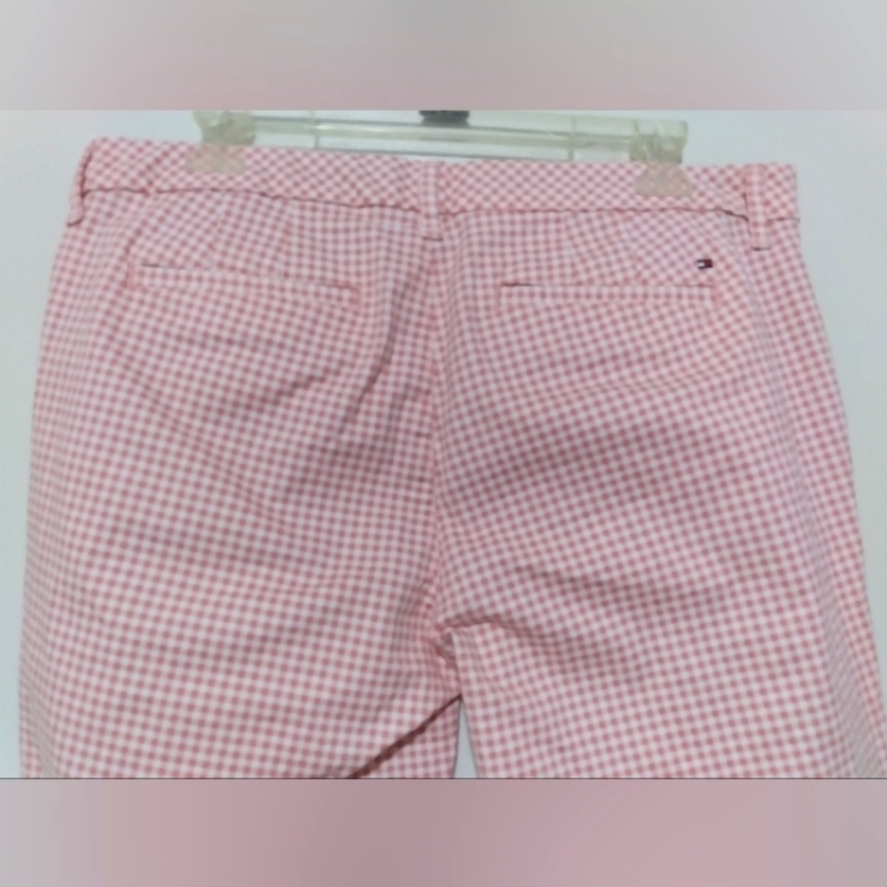 Tommy Hilfiger Red Checkered Ankle Pants - Picture 6 of 9